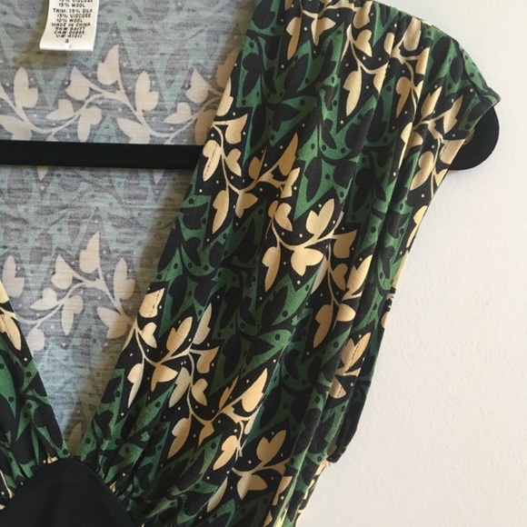 Diane Von Furstenberg Top Silk Wool Wraparound S - Picture 4 of 6